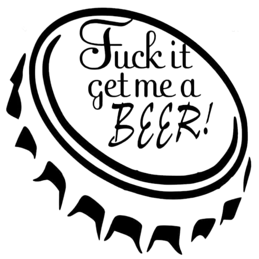 Beer Bottlecap Funny Vinyl Graphic Auto Laptop Wall Decor Decal Bumper Sticker